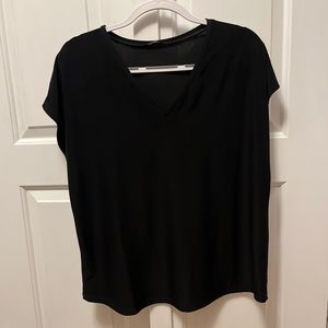 V-neck black shirt